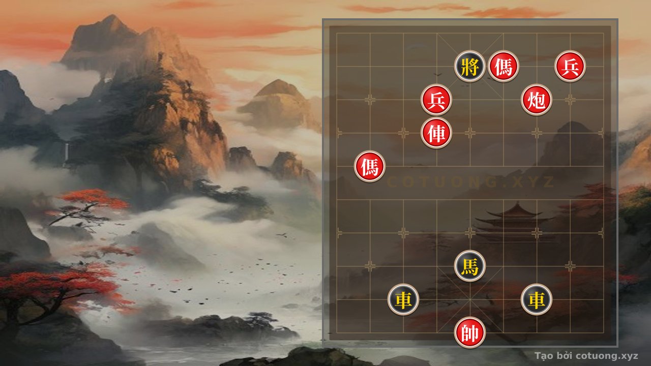 Thế cờ: Xiangqi Position: Red Double Horse Exchange, Black Counterattacks Horizontally — Cờ Tướng Online