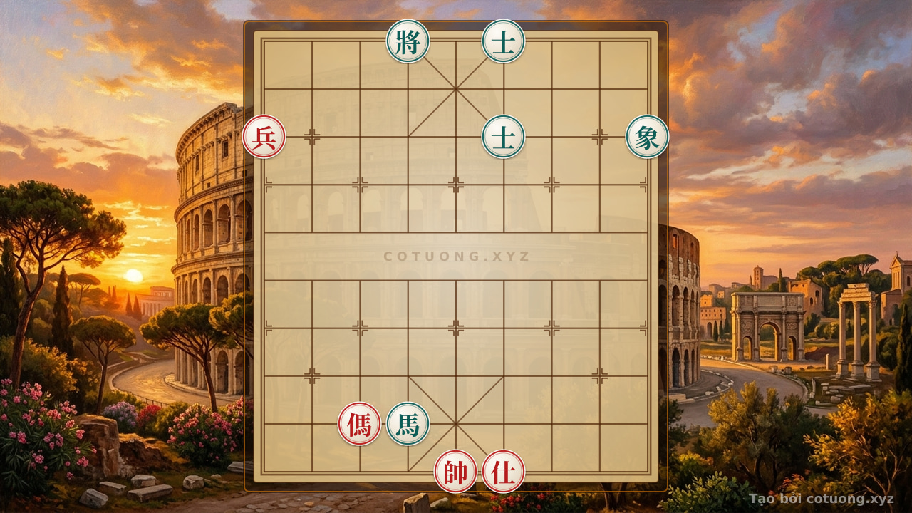 Thế cờ: Basic Xiangqi: The Double Horse Face-to-Face Formation - First Lesson — Cờ Tướng Online