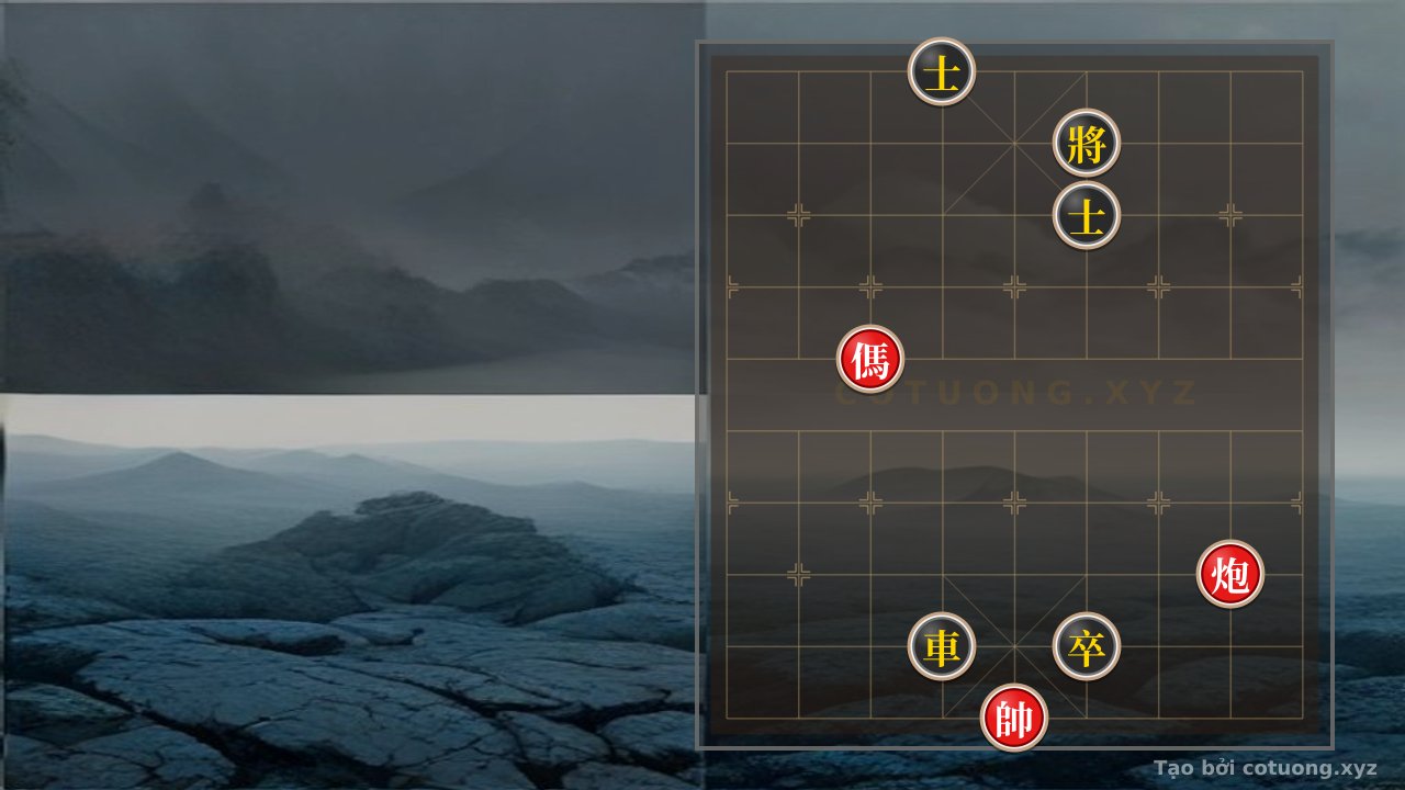 Thế cờ: AE89 Super Difficult Xiangqi: Destroying the Black Advisor with the Empty Cannon - Fiery Tactics — Cờ Tướng Online