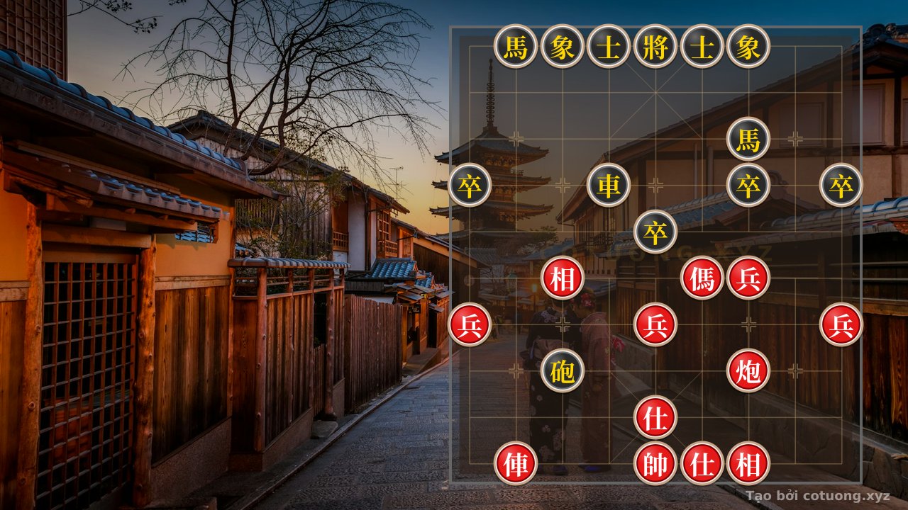 Thế cờ: The Ultimate Xiangqi Strategy: Red Chariot Cannon Horse 4 Pawns Crush Black's Chariot Cannon 2 Horses 4 Pawns - The Heartbreaking Move in Just One Stroke — Cờ Tướng Online
