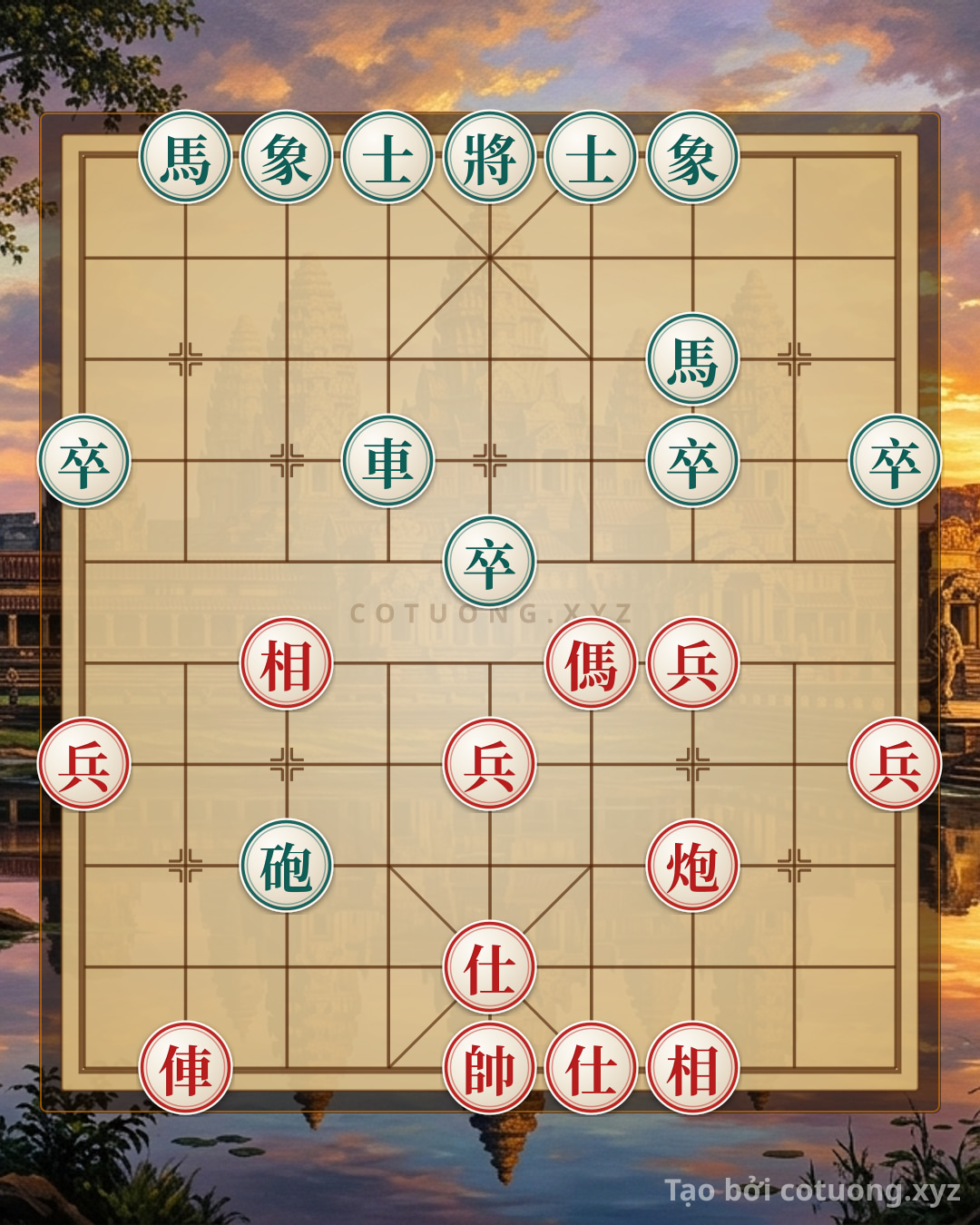 Challenge: The Ultimate Xiangqi Strategy: Red Chariot Cannon Horse 4 Pawns Crush Black's Chariot Cannon 2 Horses 4 Pawns - The Heartbreaking Move in Just One Stroke - Can you solve it?