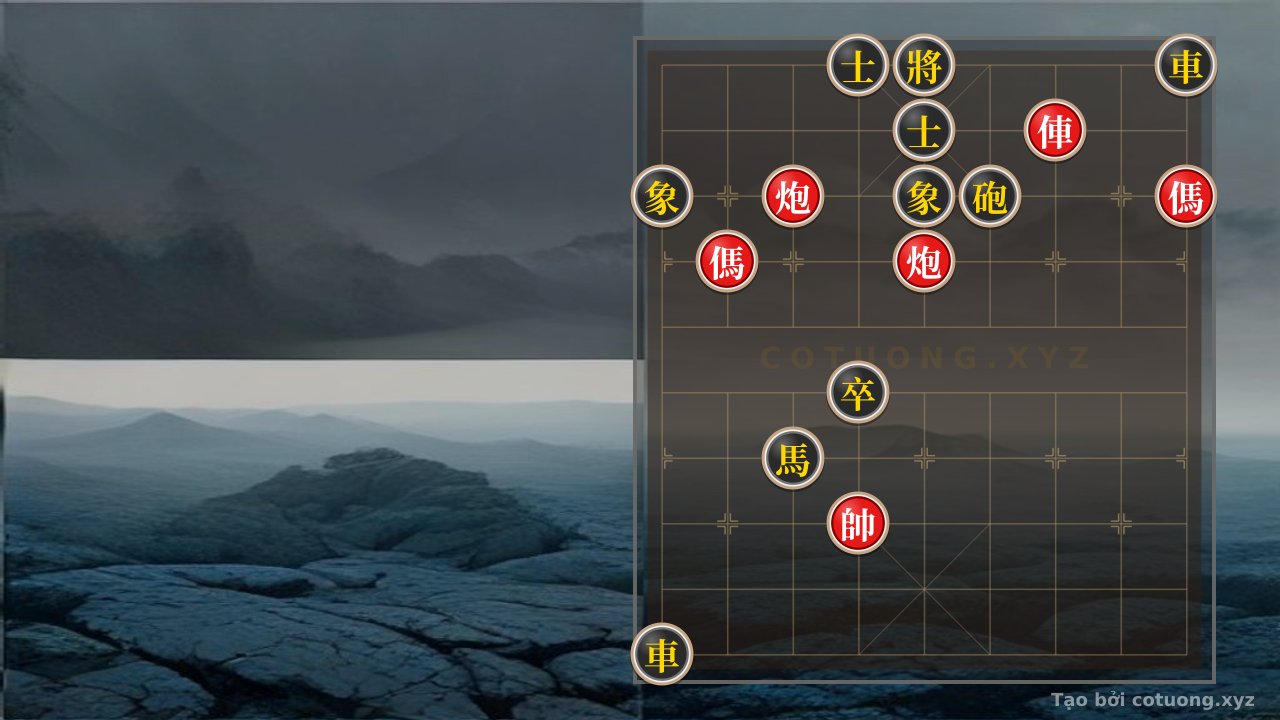 Thế cờ: The Deadly Trap in Xiangqi: Which Move Can Red Escape? — Cờ Tướng Online