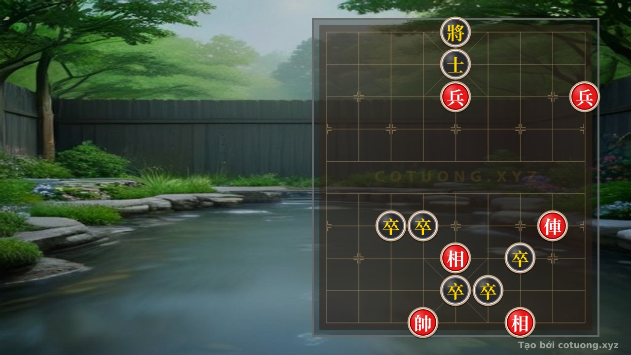 Thế cờ: Red General's Victory: A Checkmate Strategy from the Black Advisor's Position — Cờ Tướng Online