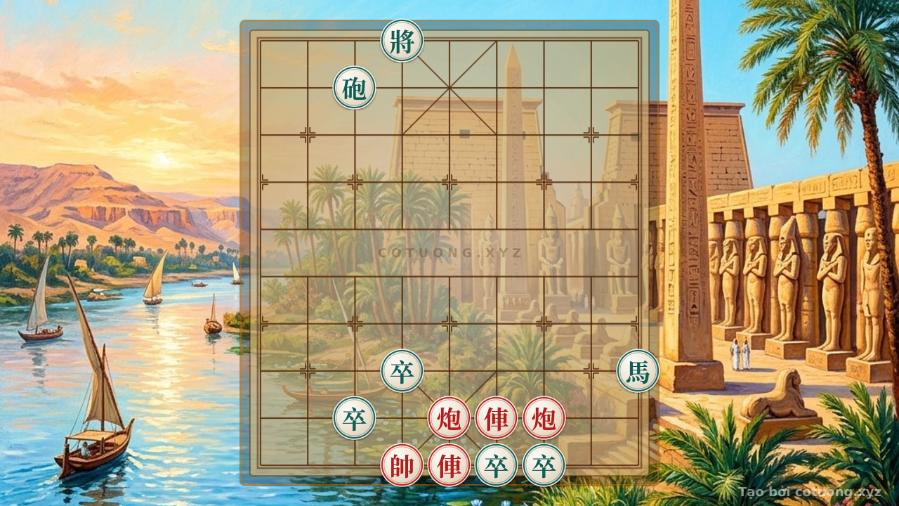 Thế cờ: The Mystery of the Chessboard: The Empty Cannon Threatens the Black General, Turning the Tide in One Move — Cờ Tướng Online