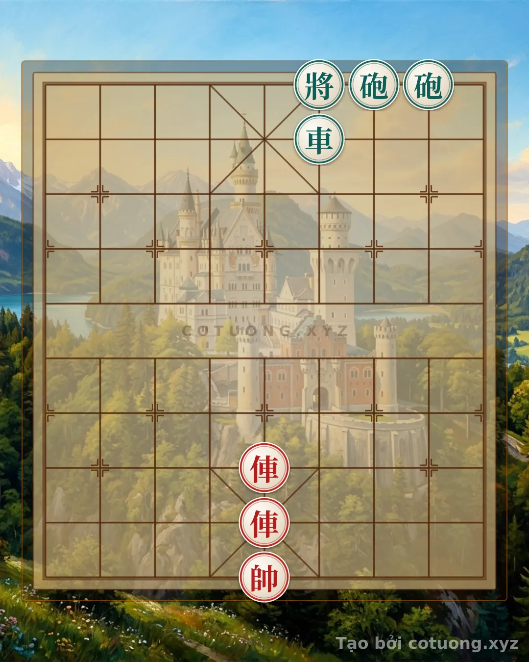 Thế cờ: Xiangqi (Chinese Chess) Battle: The Decisive Move When the Red Rook Attacks the Black General on File 6 — Cờ Tướng Online