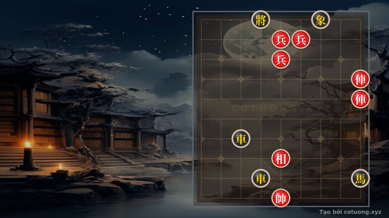 Thế cờ: Xiangqi Pro Tips: When 2 Red Rooks and 3 Red Pawns Battle Against Black's Double Rook and Horse - Mastering the Art of High-Level Tactics — Cờ Tướng Online