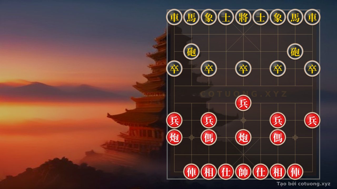 Thế cờ: The Legendary #b27e Opening: Can You Break Through the Black's 2 Rooks, 2 Cannons, and 2 Horses in One Move? — Cờ Tướng Online
