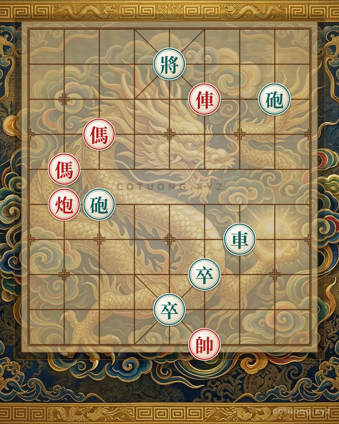 Thế cờ: Red's 'Double Horse Straight Attack' Trap: Warning of Deadly Pitfalls When Not Analyzed Carefully — Cờ Tướng Online