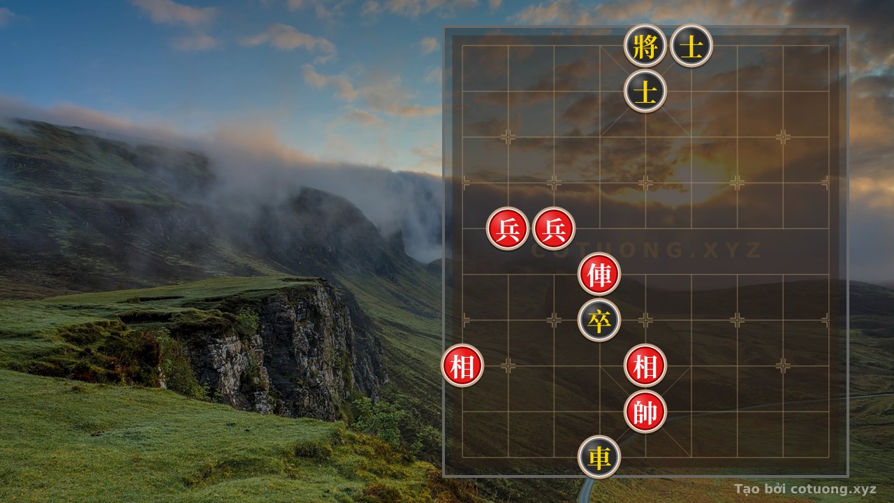 Thế cờ: The Hidden Trick to Break the Double Rook vs. Single Rook Formation: The Red Army's Double Pawns and Double Bishops vs. the Black Army's Single Rook and Pawn – The Xich Bi Strategy in Chinese Chess — Cờ Tướng Online