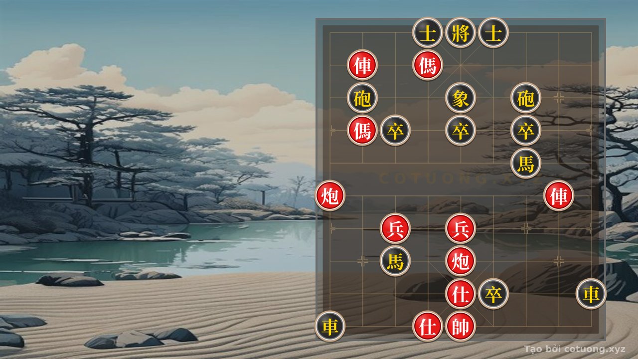 Thế cờ: Xiangqi: The Strategy of Red Chariot's Psychological Pressure on File 8 Rank 9 - Lesson on Psychological Pressure — Cờ Tướng Online