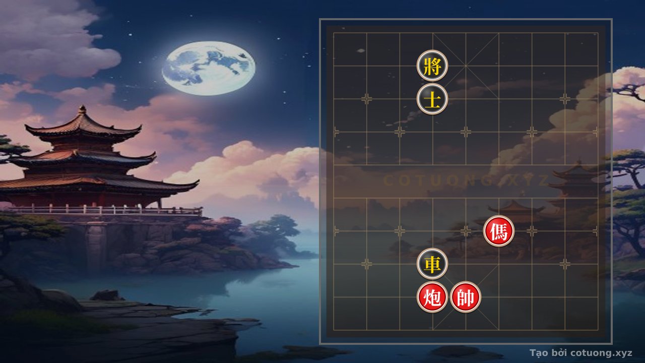 Thế cờ: The Ruthless Gambit: Red Horse and Cannon Crush the Black Elephant in an AI Chess Endgame — Cờ Tướng Online