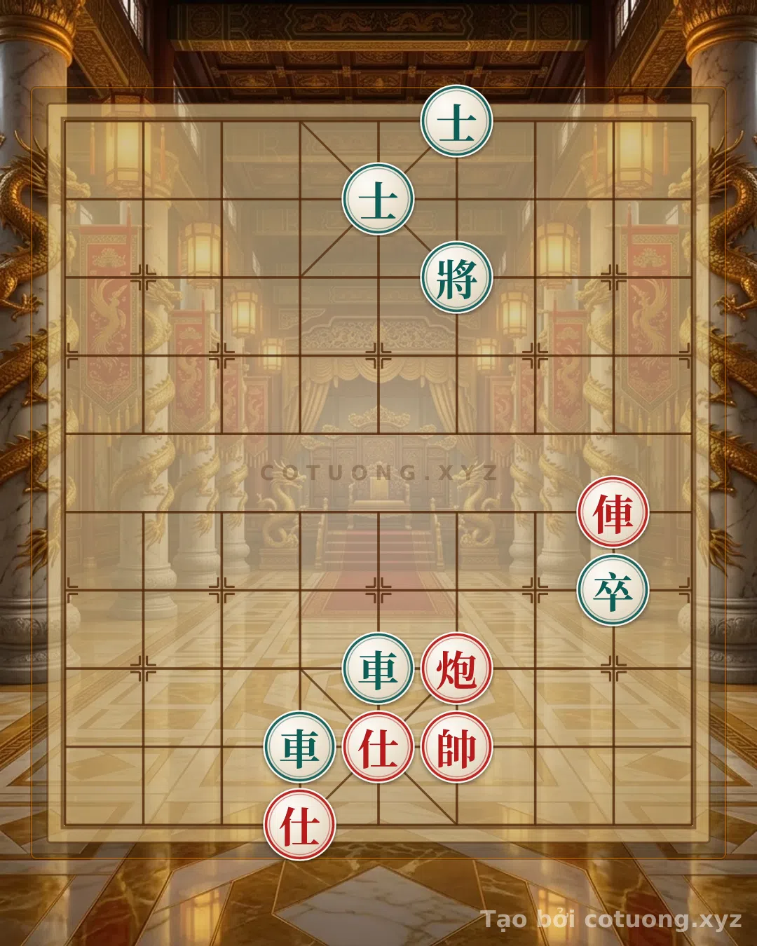 Thế cờ: Empty Cannon on the 4th File, Chariot Thrust on the 2nd File: The Red's Signature Move When the Position Explodes — Cờ Tướng Online
