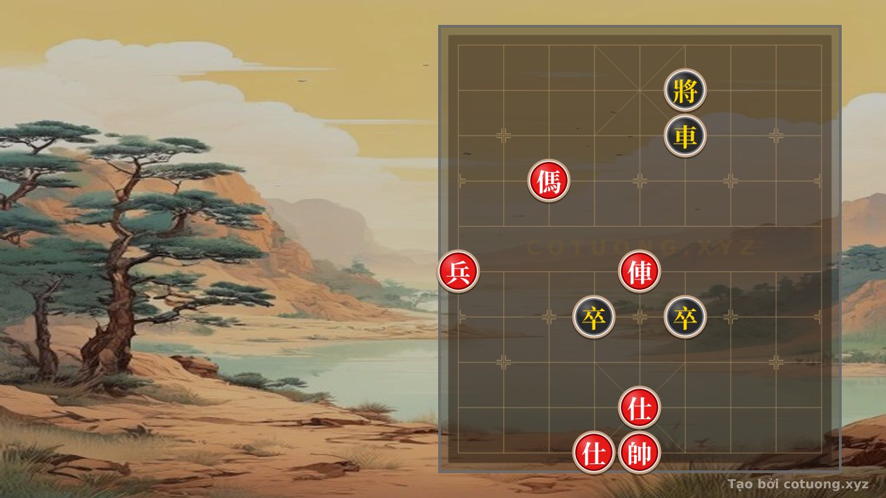 Thế cờ: Quick and Elegant Checkmate in the Endgame: When Black's General is Exposed and the Red Rook Strikes — Cờ Tướng Online