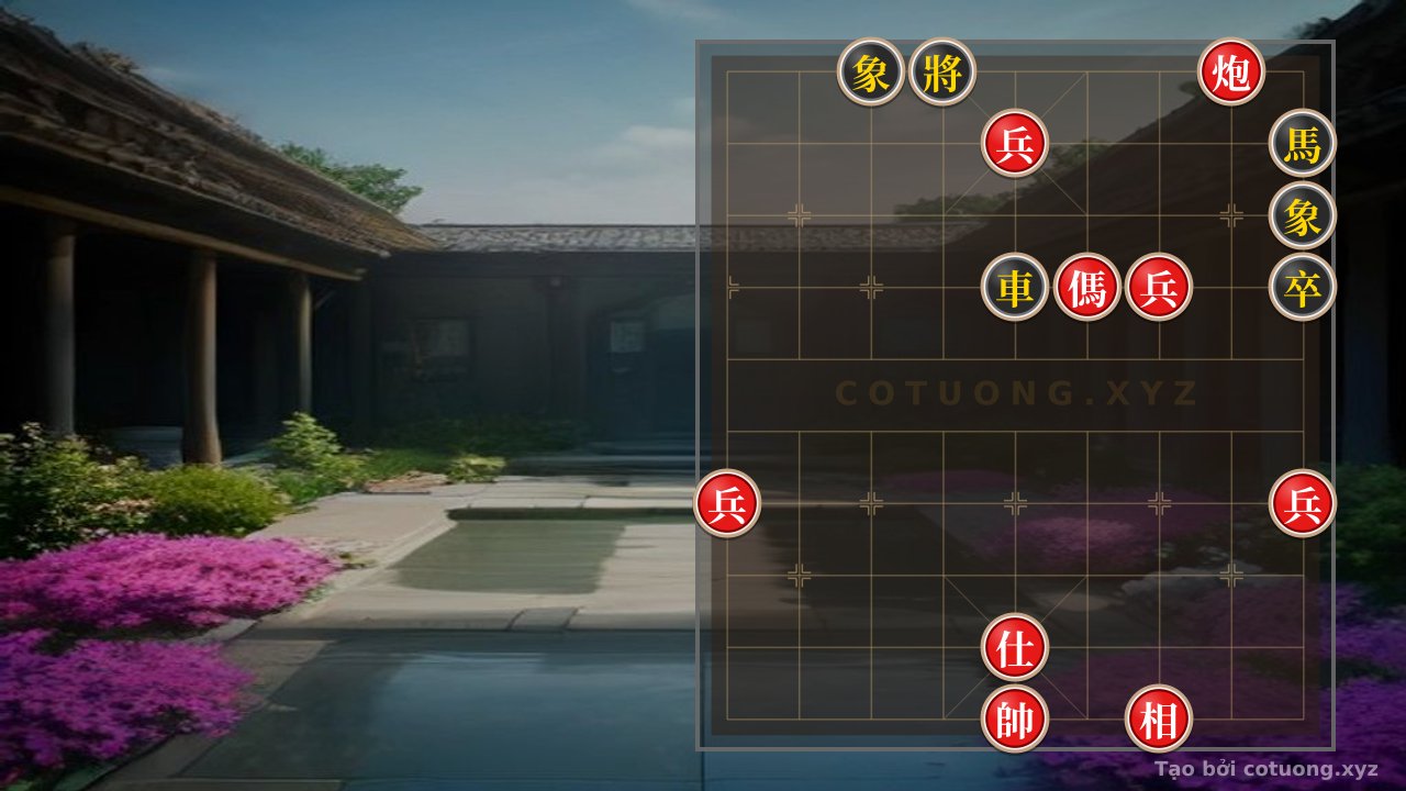 Thế cờ: Classic Checkmate Tactics: How Red's Cannon Horse 4 Pawns Crush Black's Rook Horse 2 Bishops in 7 Moves - Peak Xiangqi Strategy — Cờ Tướng Online