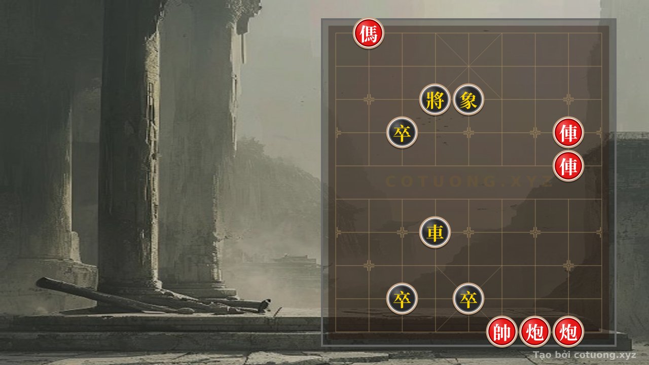 Thế cờ: Xiangqi Masterpiece: Red Dominates, Black Suffers - Strategic Warfare — Cờ Tướng Online