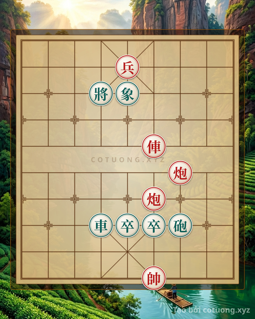 Challenge: Red's Trap on File 5, Rank 9: Black Cannon on File 7, Rank 3 Threatens a Fatal Mistake - Can you solve it?