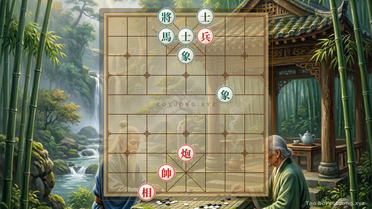 Thế cờ: Xiangqi Super Difficult: Red Cannon Controls the Fifth File - 'Brutal Offensive' Tactics — Cờ Tướng Online