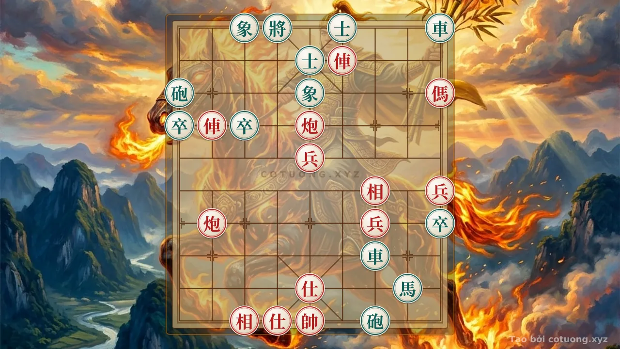 Thế cờ: The Secret to Counterattacking in Classic Xiangqi: When Red is Surrounded, How to Strike Back? — Cờ Tướng Online
