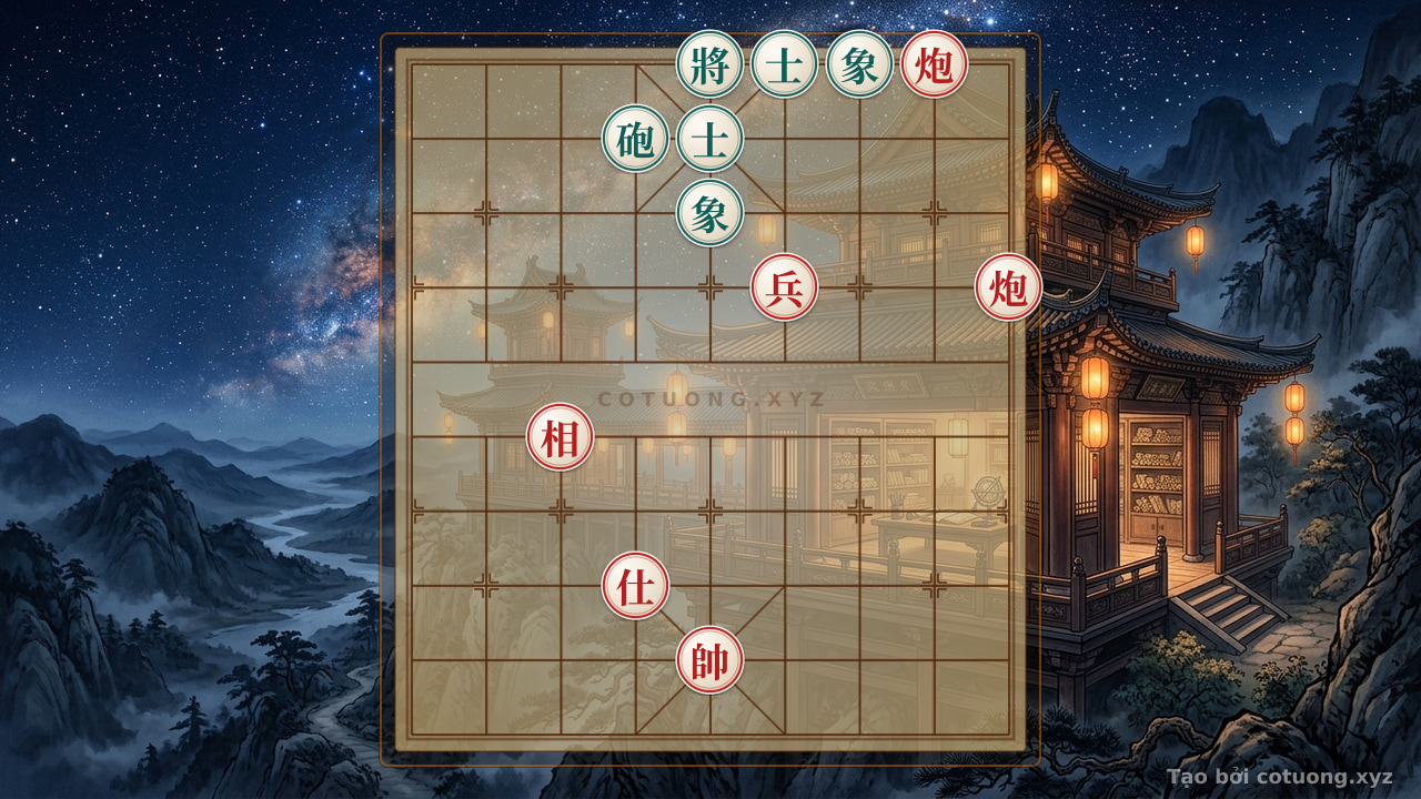 Thế cờ: The Empty Red Cannon Move: A Strategy to Defeat Black in the 15C6 Opening — Cờ Tướng Online