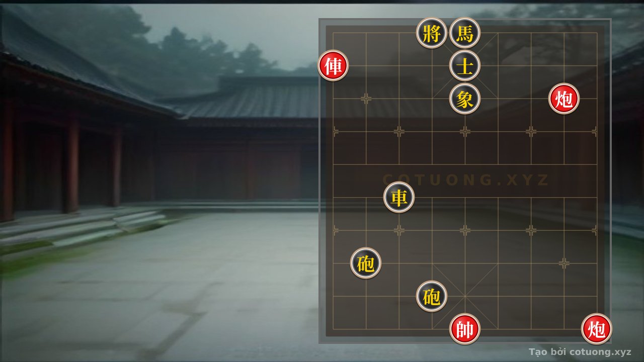 Thế cờ: Counterattacking Defense: Neutralizing Black's Checkmate Threat in a 1/10 Difficulty Position — Cờ Tướng Online