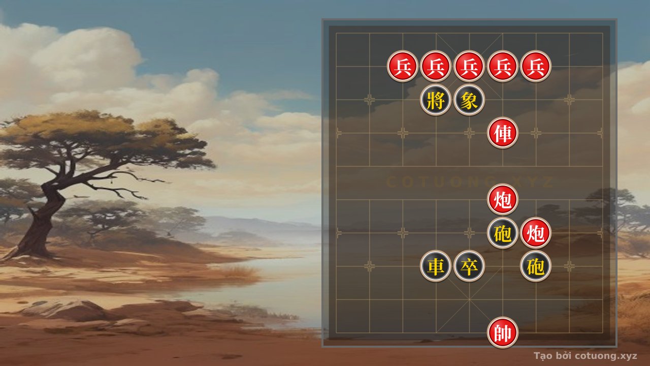 Thế cờ: Defensive Counterattack Strategy: How Red Chariot on 4th Rank and Red Cannon on 5th Rank Defeat Opponent's Deadly Moves — Cờ Tướng Online