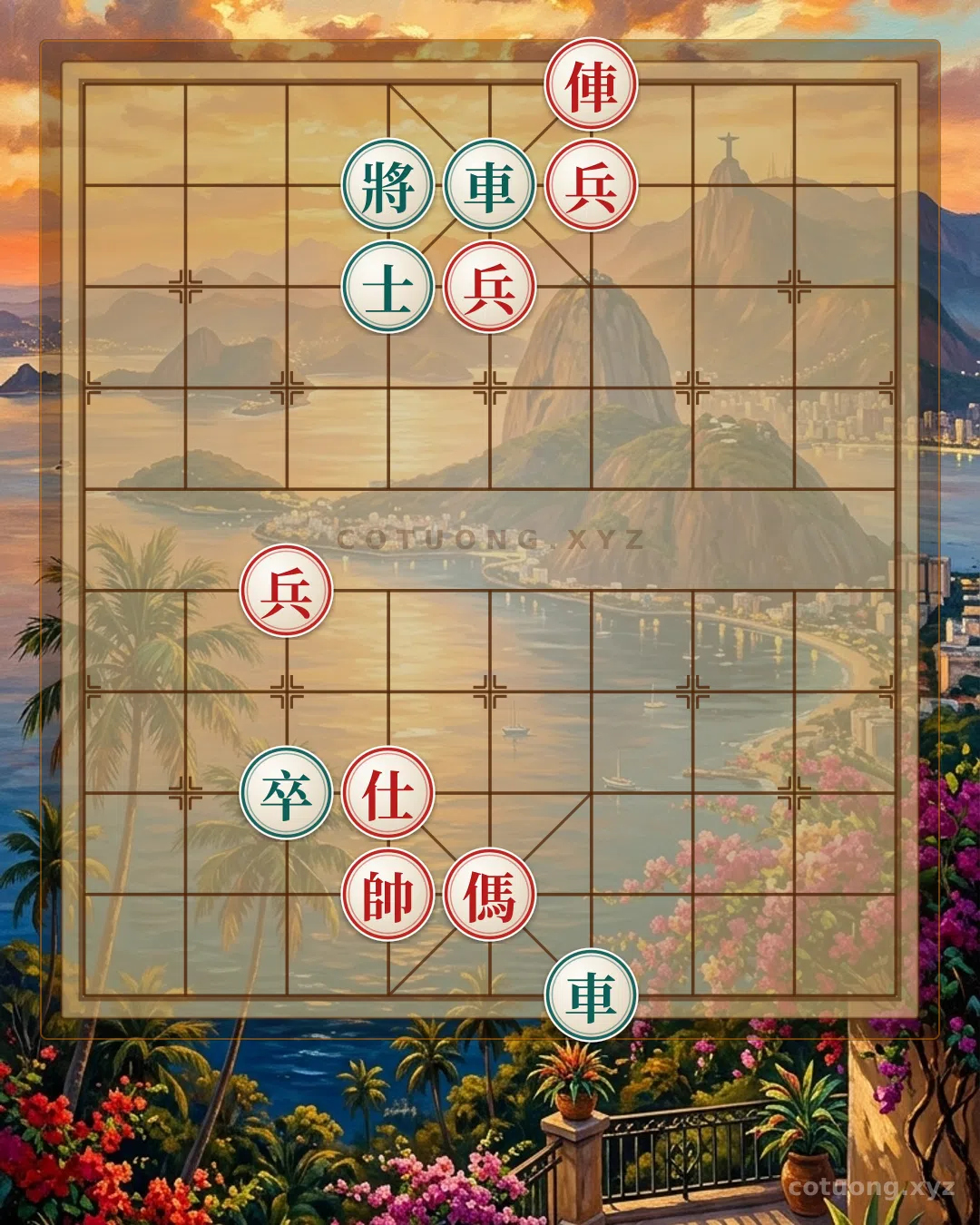 Thế cờ: Xiangqi: The 'Red Chariot Direct Assault' Formation - The Secret of the Twin Horses Interlocking — Cờ Tướng Online