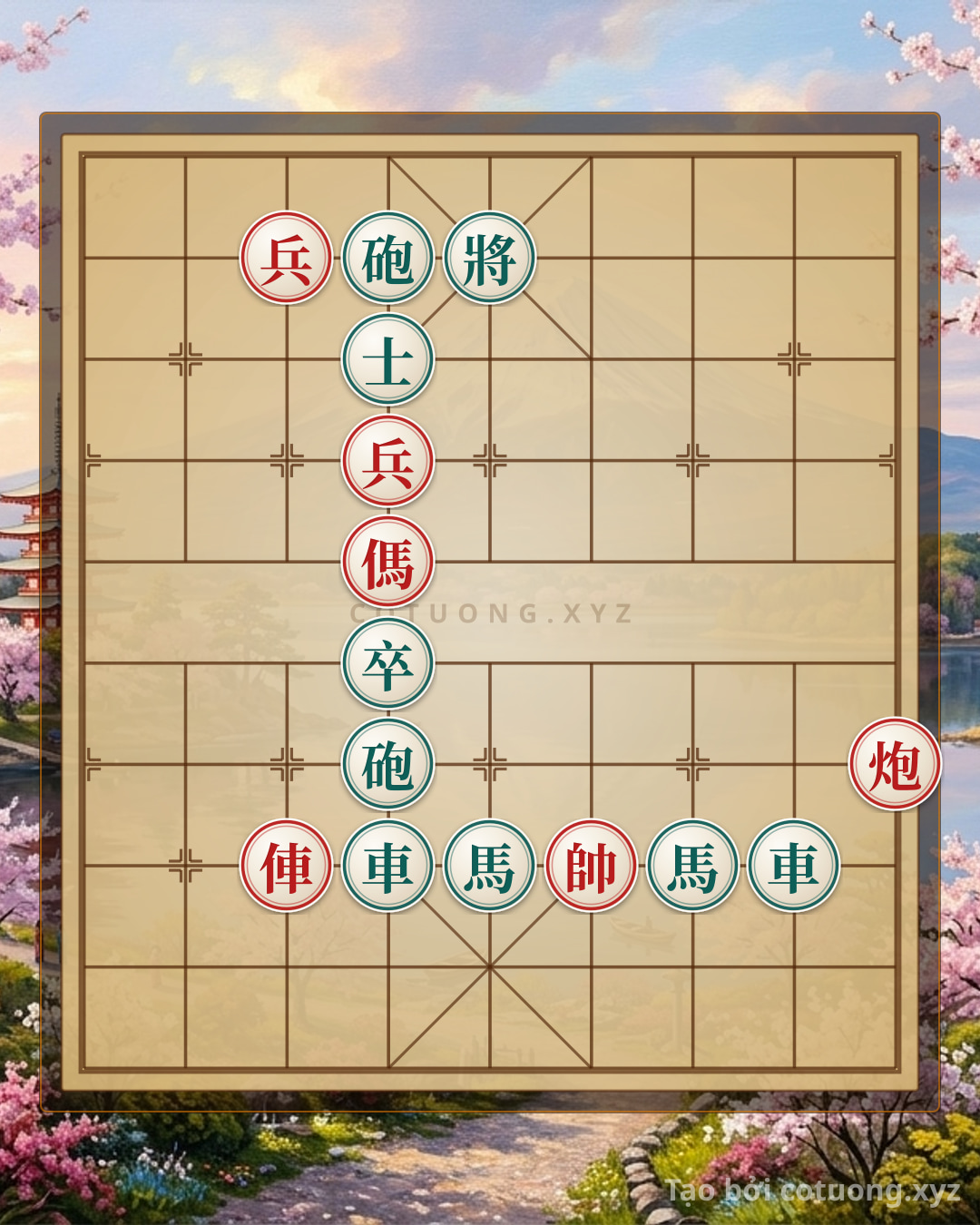 Challenge: Xiangqi Checkmate: Red's Counterattack with Cannon on File 1, Can It Escape the Hidden Trap? - Can you solve it?