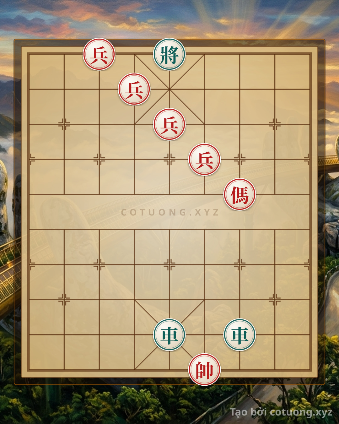 Challenge: Chốt tiên phong, pháo mã tàn sát cung - Can you solve it?