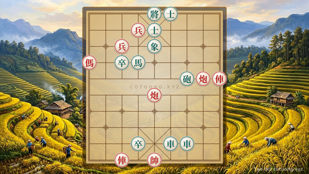 Thế cờ: Bí Kíp Tấn Công Cờ Tướng: Phá Thế Trống Hậu Đen Bằng Mã Pháo Hùng Mạnh — Cờ Tướng Online