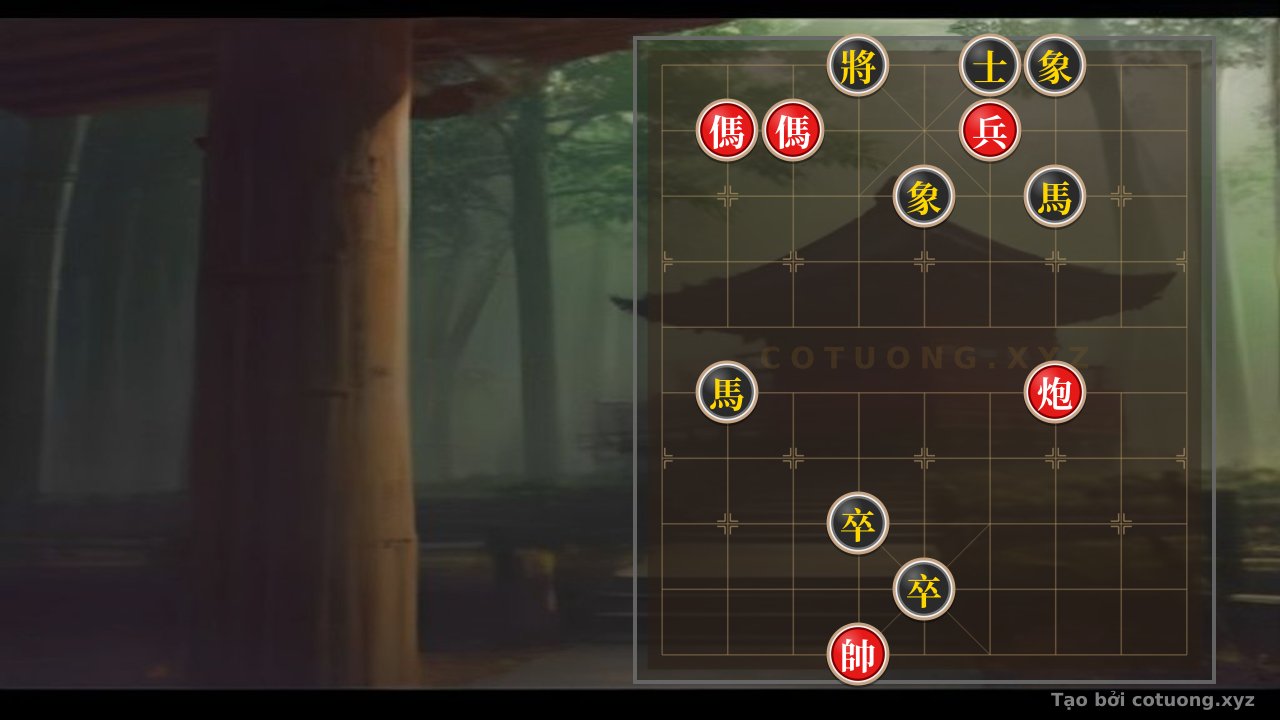 Thế cờ: Song Horse Counterattack: A Subtle Trap Strategy on the Red-Black General's Board — Cờ Tướng Online