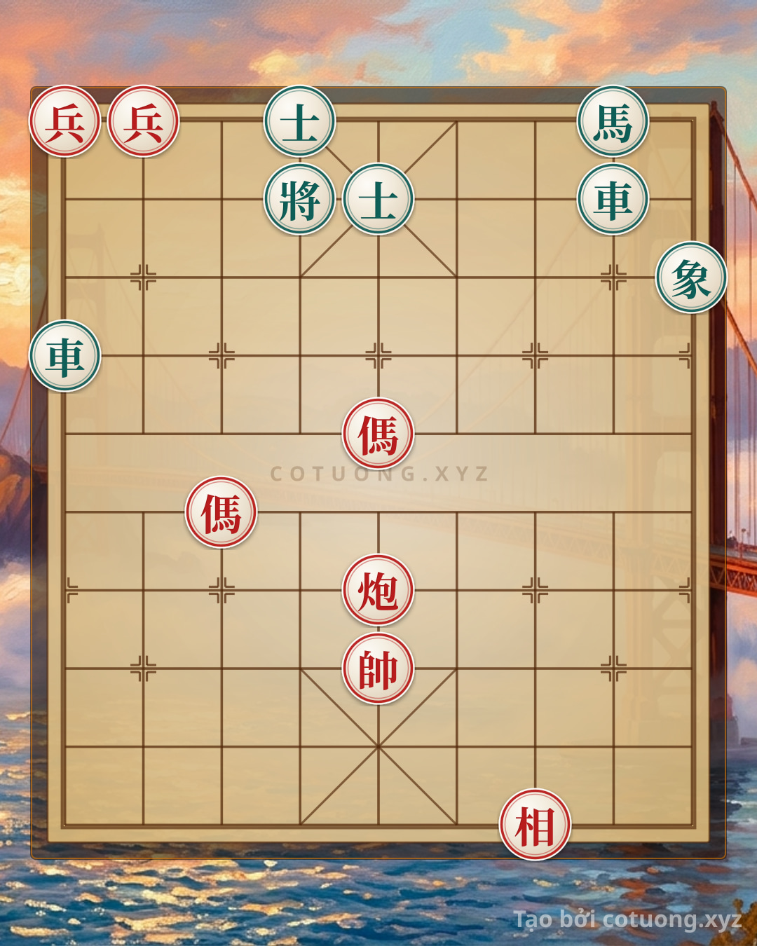 Thế cờ: Xiangqi (Chinese Chess) 1c2b: Red's Strategy to Defeat Black's Double Rooks — Cờ Tướng Online