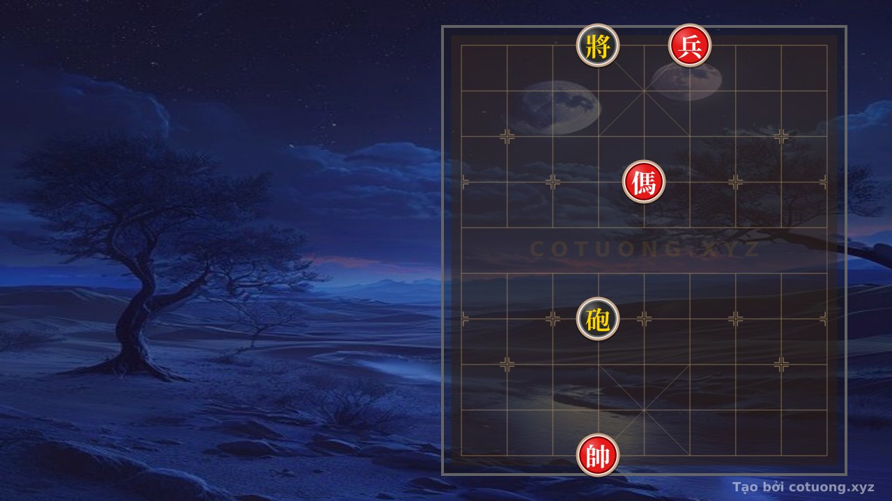 Thế cờ: The Empty Cannon Trap: Strategy Against the Red General Exposed on File 6 Rank 1 — Cờ Tướng Online
