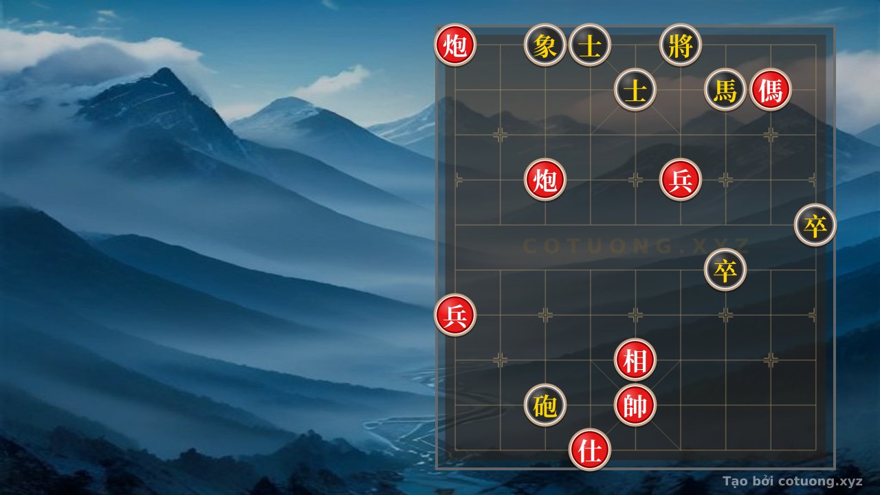 Thế cờ: Xiangqi: Black's Defensive Strategy Awaiting Opportunities in the Double Horse Formation — Cờ Tướng Online