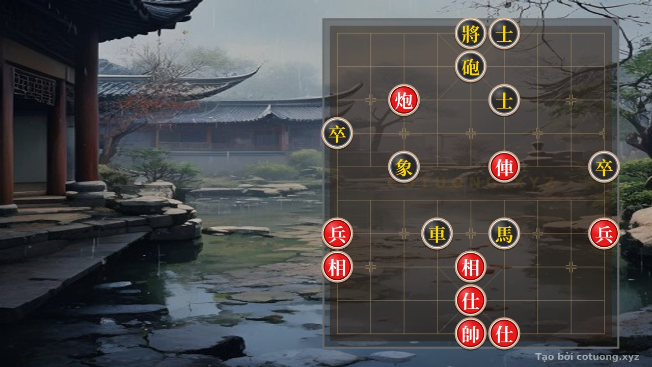 Thế cờ: Xiangqi: Red Chariot vs. Black Horse in Double Horse Face-to-Face Formation — Cờ Tướng Online
