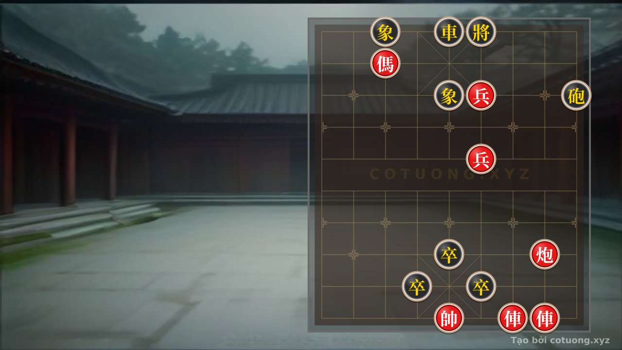 Thế cờ: Xiangqi: Red Chariot vs Black Elephant on File 5 Rank 10 - Cannon's Sniper Strategy — Cờ Tướng Online