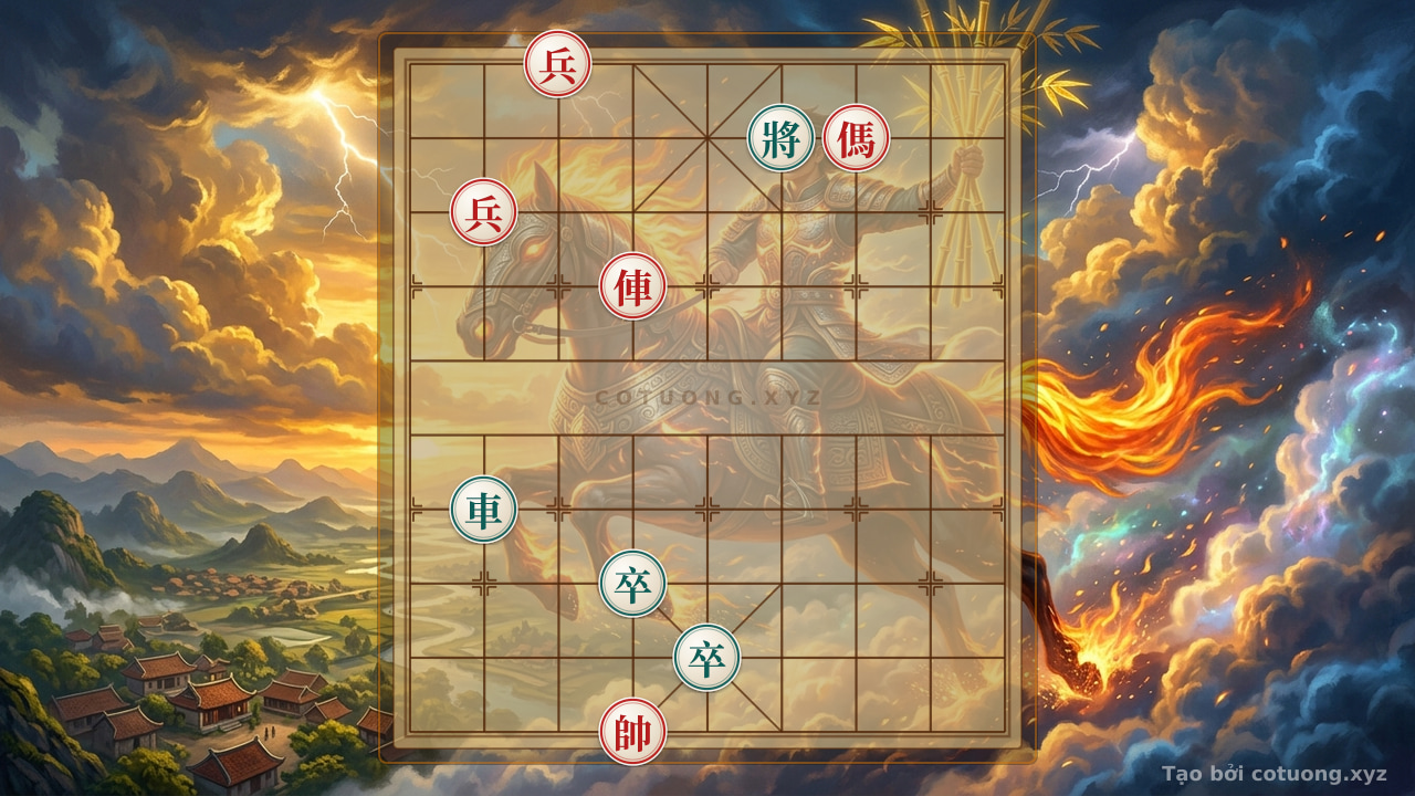 Thế cờ: Xiangqi: Defensive Tactics for Black in the Red Rook vs. Black Elephant Opening - Training for AI Master Players — Cờ Tướng Online