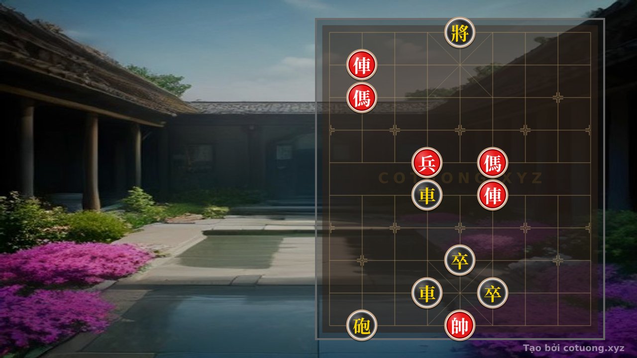 Thế cờ: Xiangqi Tactics: Endgame with Double Horses and Rook Thrust — Cờ Tướng Online