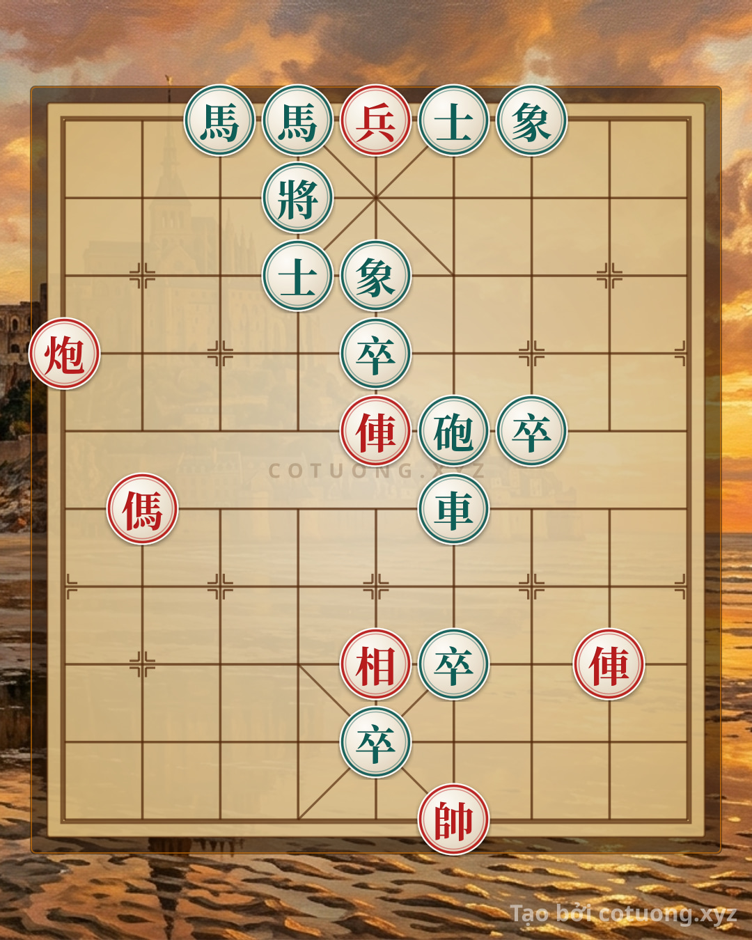 Challenge: Peak of the Endgame: Rook Cannon 2 Horses Chariot Elephant vs. Rook Cannon 2 Horses 4 Pawns 2 Advisors 2 Elephants - Winning Strategy - Can you solve it?