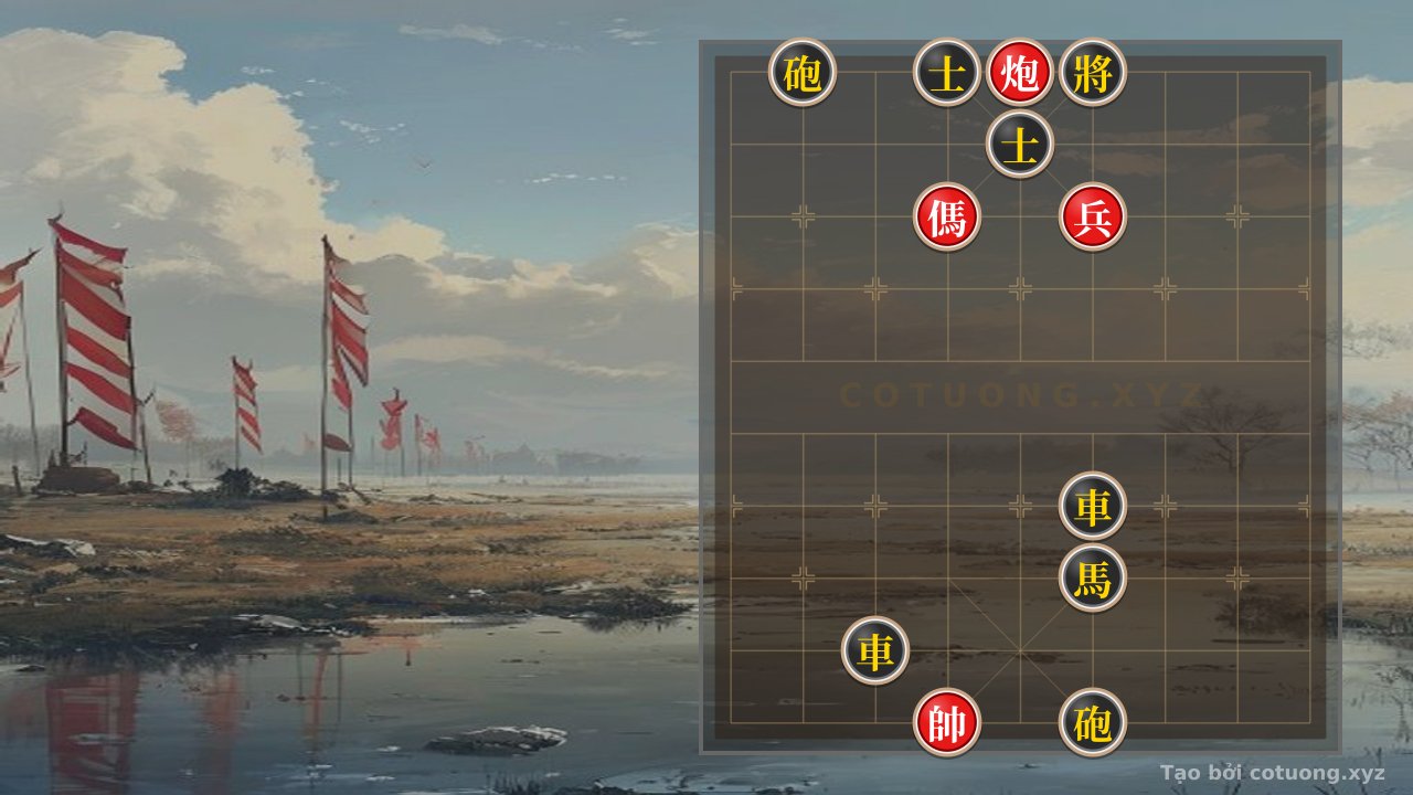 Thế cờ: Defensive Tips When Red 'Shoots' at Black's Chariot - Level 5 Xiangqi Strategy — Cờ Tướng Online