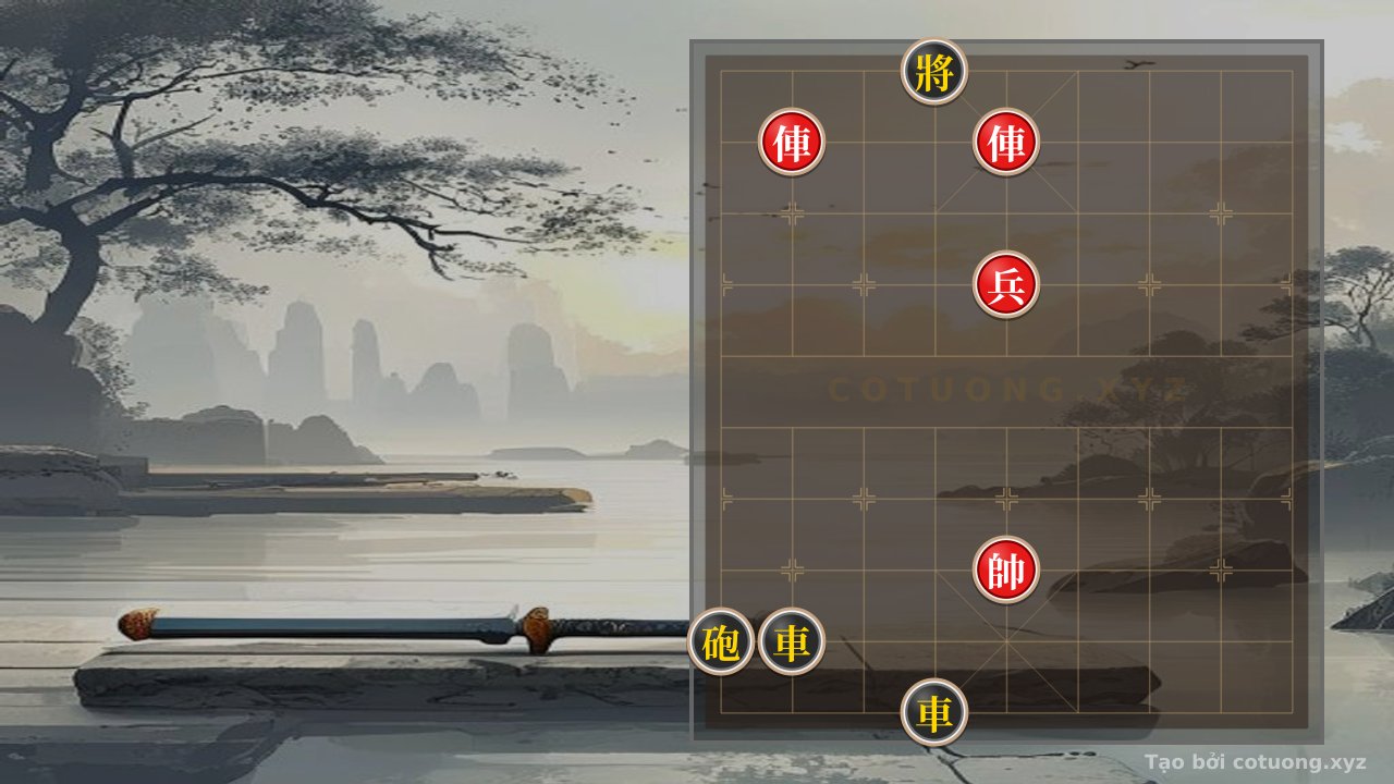 Thế cờ: Xiangqi Position Analysis: Red Attacks, Black Defends — Cờ Tướng Online