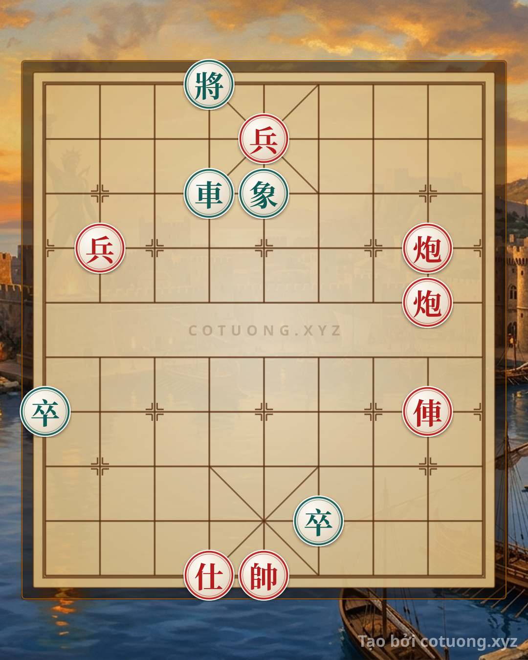 Challenge: Defeating Black in 3 Moves: Red Rook at 2 Strikes Directly at Black General at 4, Rank 10 - Can you solve it?