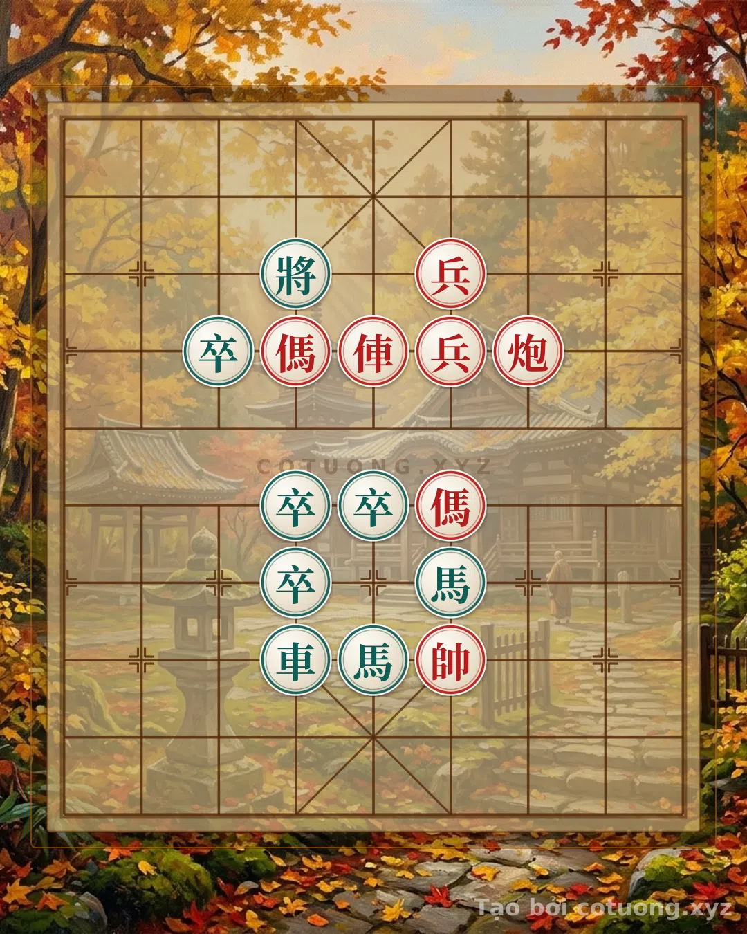 Thế cờ: Xiangqi: The Art of Defending Against Red's Double Horse Formation in the Double Horse Exchange — Cờ Tướng Online