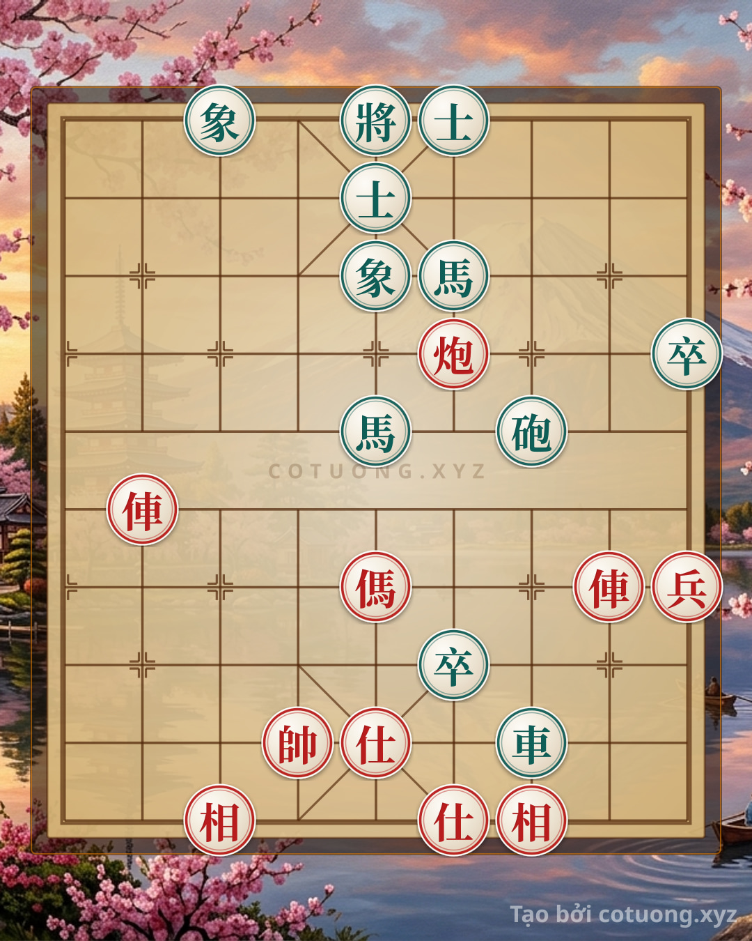 Challenge: Dangerous Position: 2 Rooks Cannon Horse vs Rook Cannon 2 Horses - The Red Sorrowful Move - Can you solve it?
