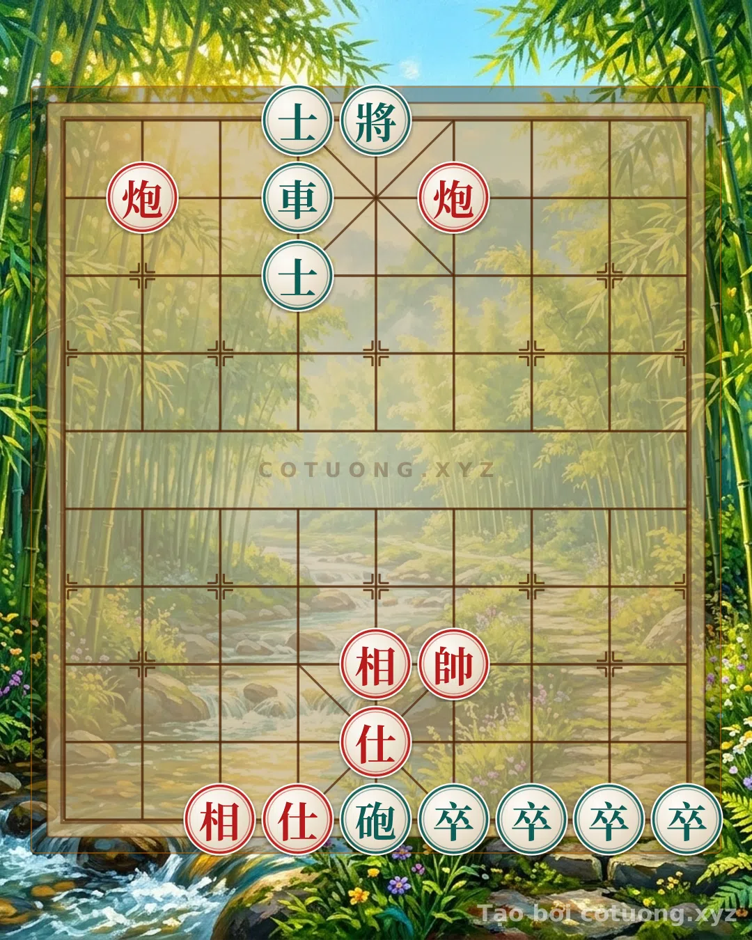 Challenge: Classic Counterattack Tips: How Red Reverses the Dangerous 2 Cannons 2 Guards 2 Elephants vs. Black Rook Cannon 4 Pawns - Can you solve it?
