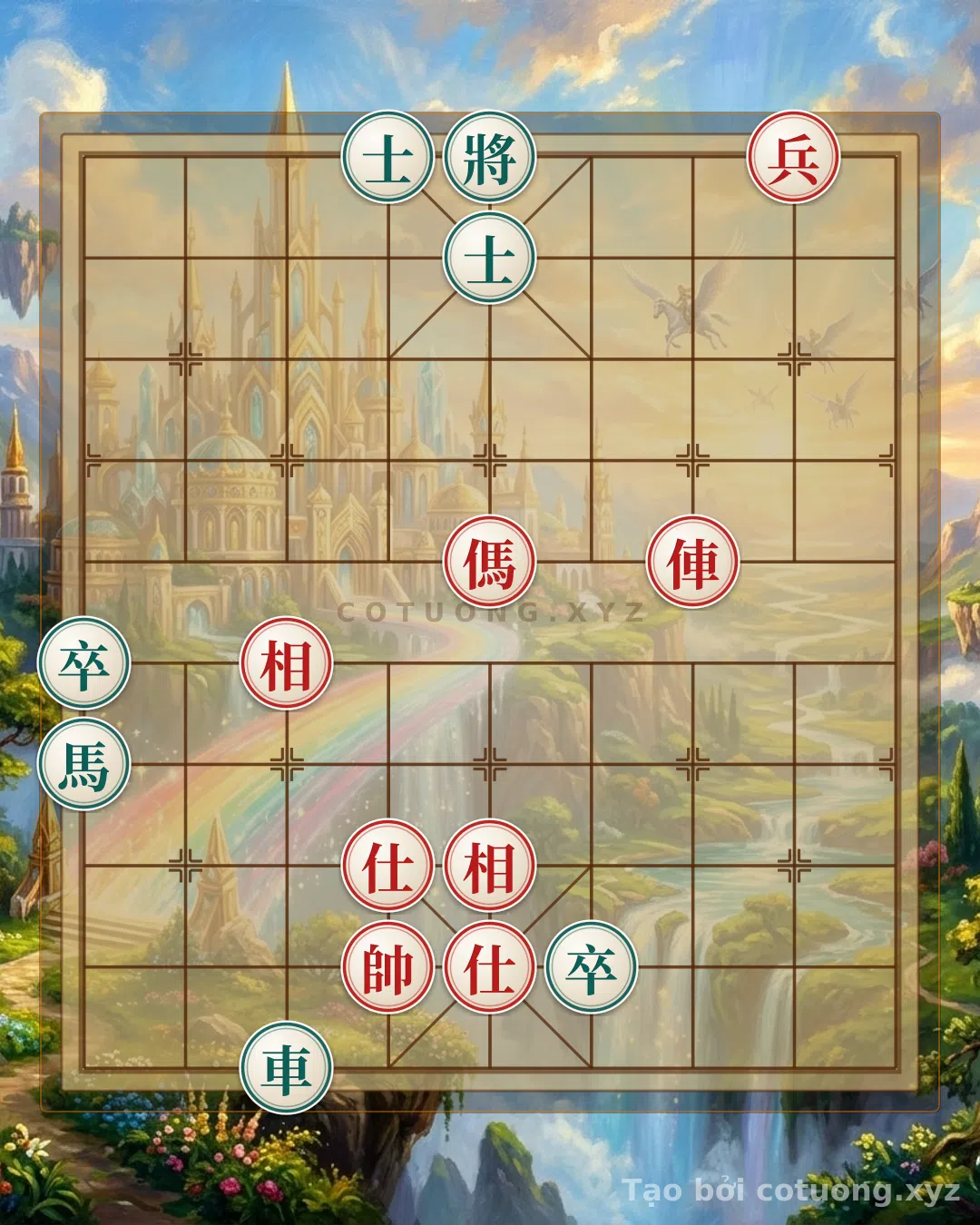 Challenge: Vietnamese General's Chess: The 'Collapsing River' Formation - The Mystery of the First Move - Can you solve it?