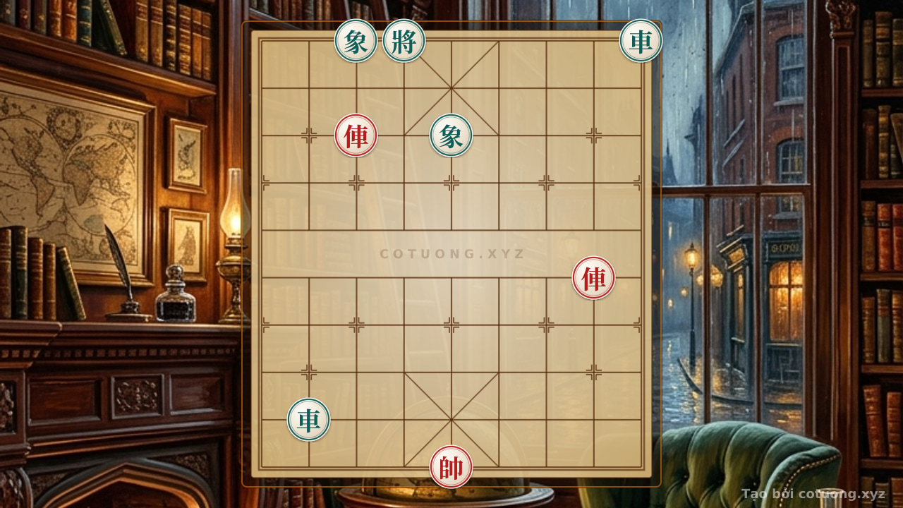 Thế cờ: Red General's Dominance: Black Chariot Opens Two Files - Supreme Tactical Strike — Cờ Tướng Online