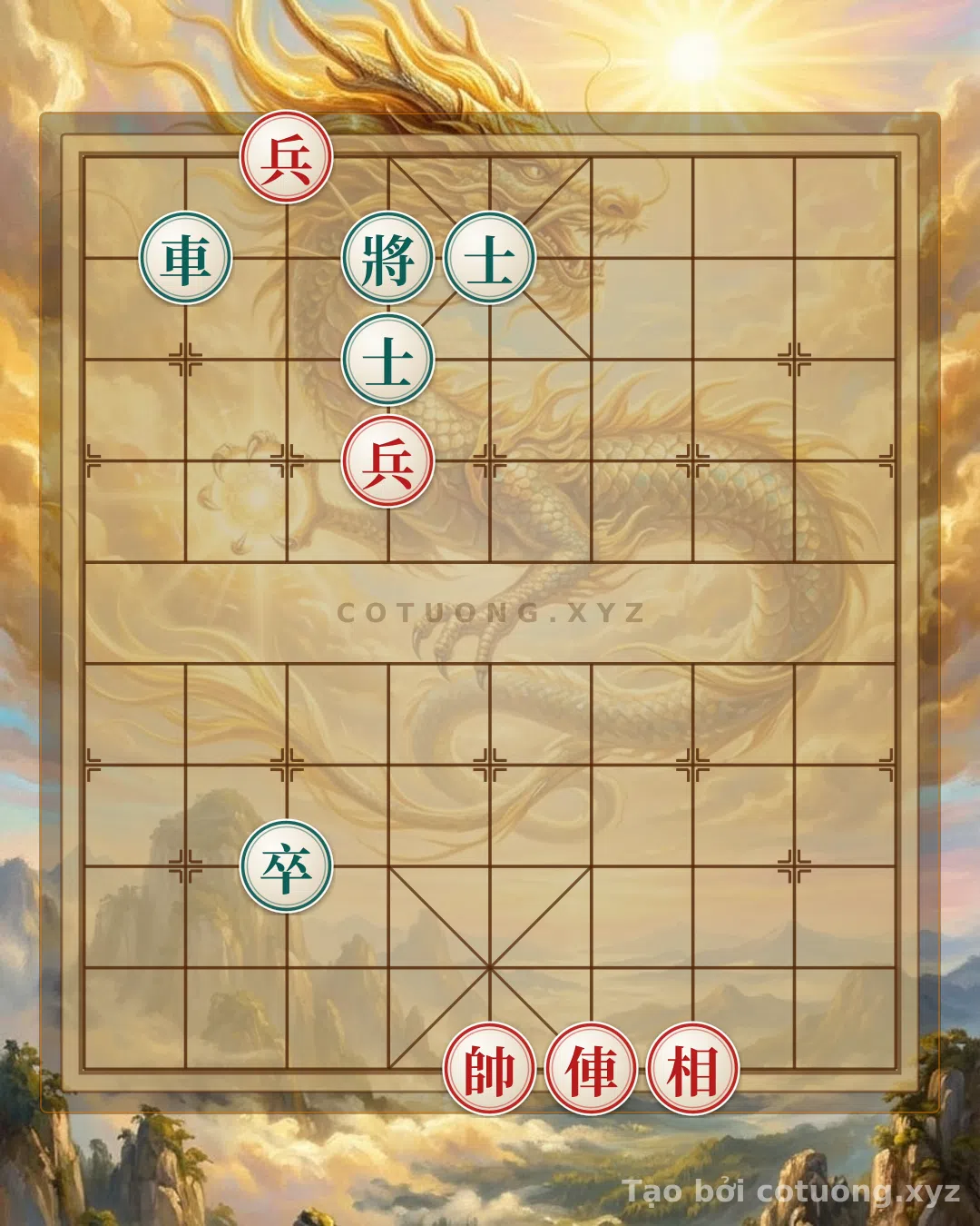 Thế cờ: Red Charge: The 'Empty Cannon' Formation Revealed – Is the Thrust a Win or a Missed Opportunity? (Xiangqi 9/10) — Cờ Tướng Online