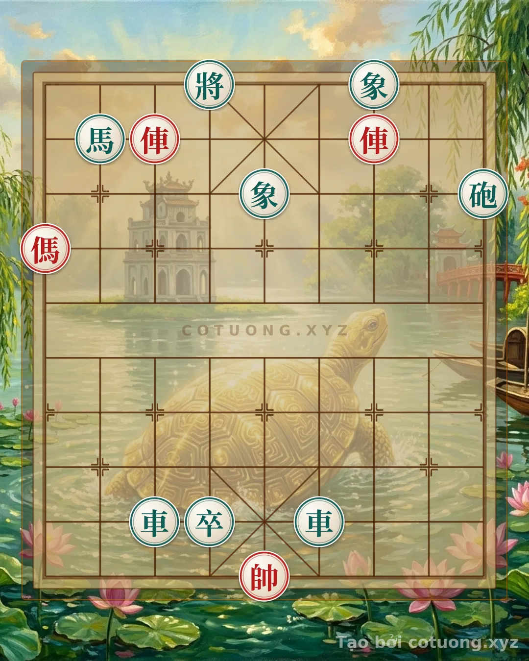 Thế cờ: Super Difficult Xiangqi: Double Horse Trap with Red's Bait — Cờ Tướng Online