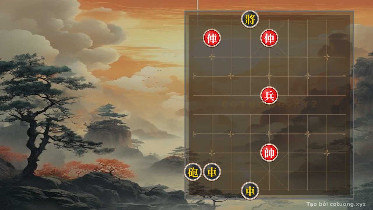 Thế cờ: The Mystery of the General's Board: Red Chariot Closes In, Black Reveals Flank - A Masterful Coordinated Strike — Cờ Tướng Online