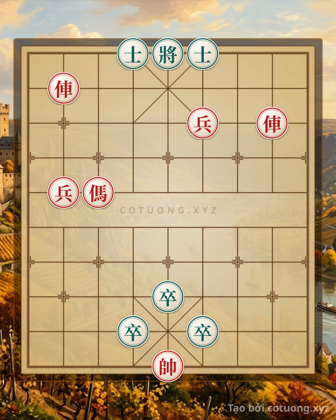 Challenge: Red General Chess: Strategy 'Double Rook Straight Attack' - Secret Tactics for Sudden Assault - Can you solve it?